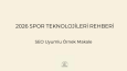 2026’da Takip Edilmesi Gereken 5 Spor Teknoloji Trendi