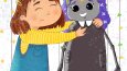 Baci ve Robot Arkadaşı Çocuk Kitabı Çizimi
