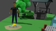 3 Boyutlu low poly sahne tasarlama