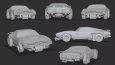 Stylized Muscle Car Low Poly Game Ready
