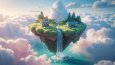 3d Island Render - Floating Island