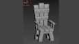 Low-Poly 3D Taht Modeli