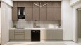 Modern Daire Salon ve Mutfak İç Mekan Tasarımı