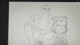 Line Art Portre İllüstrasyon