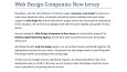 Web Design Companies New Jersey