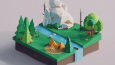 lowpoly harita modelleme
