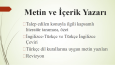 Literatüre Uygun Metin Yazıları