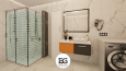 Aydınlık ve Fonksiyonel Modern Banyo 3D Render