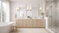 Modern Salon-Mutfak-Yatak Odası-Banyo