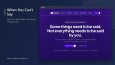 When You Can't Say: WordPress SaaS ürün sitesi