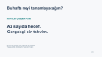 Haftalık çalışma planı: kurgusal sunum örneği