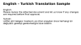 İngilizce– Türkçe Örnek Çeviri