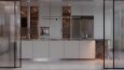 Salon + Mutfak Açık Plan render 