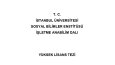 İstanbul Üniv.-Sosyal Bil. Enst. Tezler (Y. Lisans-Doktora)