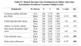 SPSS ile gerçekleştirilen analizlerin tablo şeklinde ÖRNEĞİ