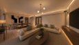 Sıcak Atmosferli Modern Salon Görselleştirmesi