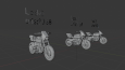 3D Sİ-Fİ RETRO MOTORCYCLE (Game Ready)