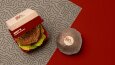 Burger logo, sosyal medya, menü, ambalaj mockup