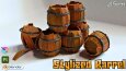 3D Stilize Fıçı Modeli