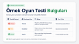 Örnek Mobil Oyun Testi ve Oyuncu Deneyimi Raporu