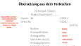 Almancadan Türkçe’ye çeviri 