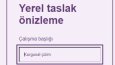 Çizim Taslağı · Tekrar Gönderimi Engelleme