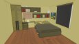 Düşük köşeli minimalist oda modellerim