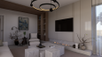 Oturma odası tasarım ve 3D görselleştirme