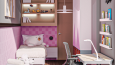 Modern apartman dairesi tasarımı, render - Yatak odaları
