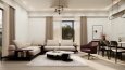 Modern Daire Salon ve Mutfak İç Mekan Tasarımı
