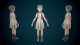 3D Stilize Kız (Game Ready)
