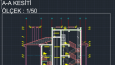 Detaylı Çatı Katı Planı & Kesit & Cephe 2D AutoCAD Çizimi
