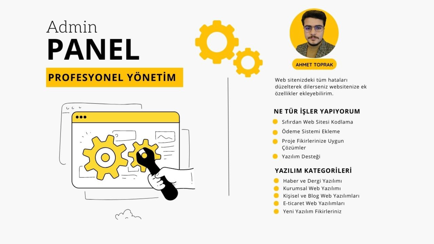 İstediğiniz HTML tasarımı yönetilebilir yapma ilan görseli