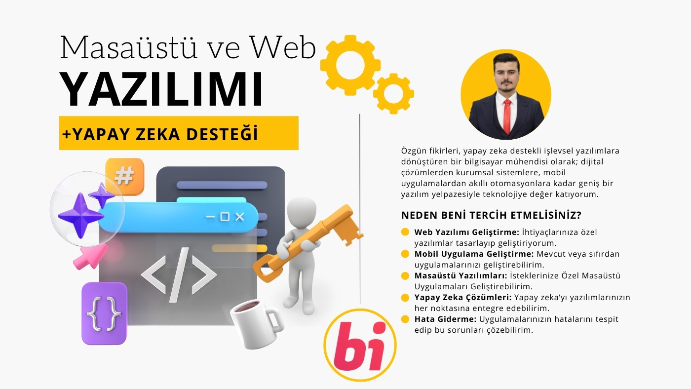 Masaüstü uygulamalarınızı uygun bir dille yazabilirim ilan görseli