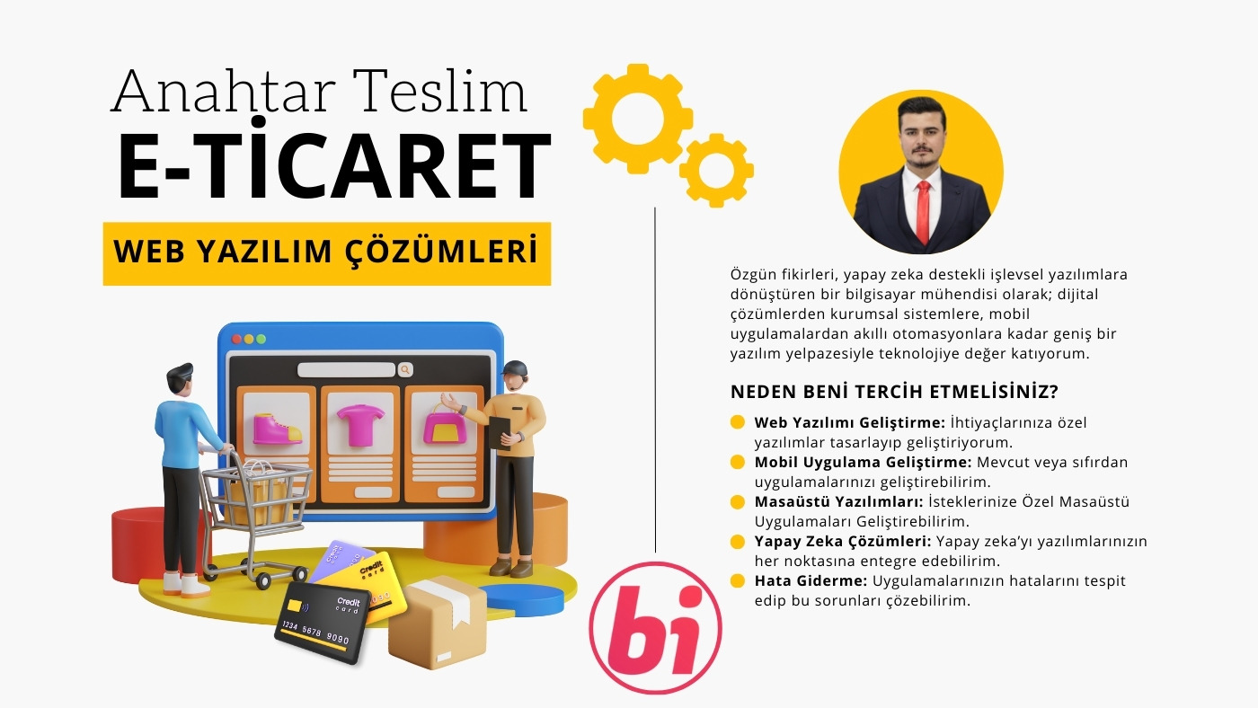 Eticaret websitenizi anahtar teslim hazırlama ilan görseli