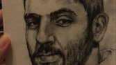El çizimi kurşun kalem portre çizimi