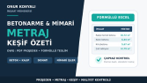 Mimari Projeden Metraj ve Keşif Özeti