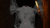Ağlar içinde tutsak kalmış insan 3d tasarımı