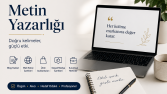 SEO uyumlu ve profesyonel metin yazarlığı yapıyorum