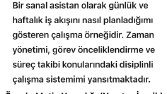 Haftalık operasyonel iş takip çizelgesi