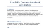 Güncel Gelişmeler ve Sorunlar Hakkında Yaptığım İşler 