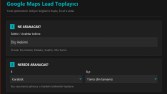 Google Maps Otomatik Lead ve Firma Bilgisi Toplayıcı