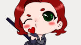 Marvel Black Widow - chibi emote
