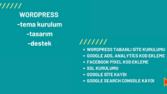 WordPress Sitenizle İlgili Tüm İşlemleri Yaparım