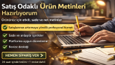 Satış odaklı ürün metni örneği