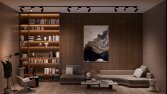 Çalışma odası tasarım 3d modelleme render