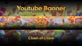 Clash of Clans temalı Youtube Banner