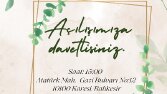 Bir yaprağın açılışına davetlisiniz 