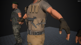 Komando low poly rigged.