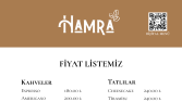 Hamra - Menü Tasarımı